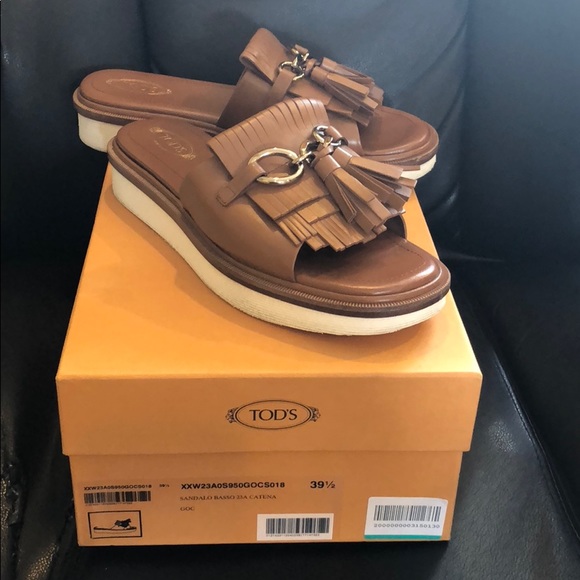 ❌SOLD❌Tod’s Leather sandals EU 39,5 US 8 with box - Picture 2 of 10